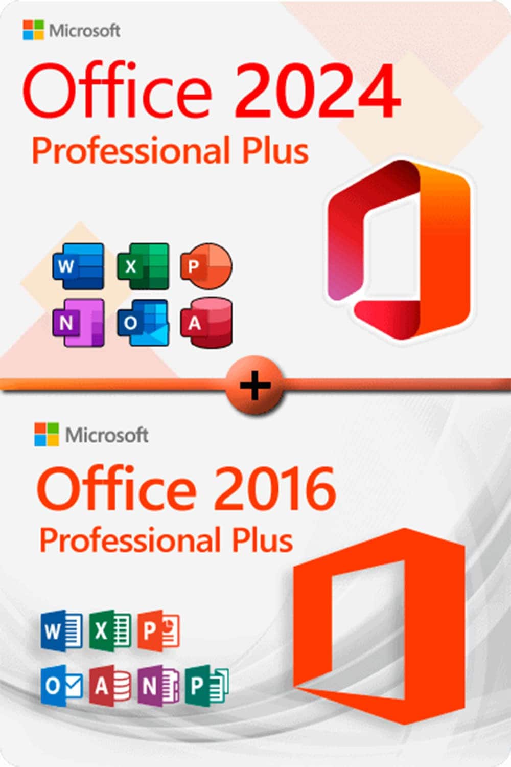 Microsoft Office 2024 Professional Plus + Microsoft Office 2016 Professional Plus Licence pour 3 appareils